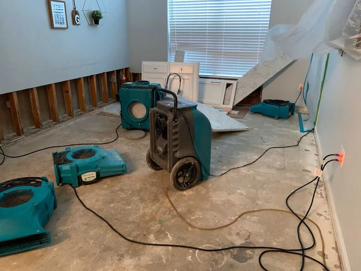 Dehumidifier in flood-cut room for Water Extraction & Removal in Holden